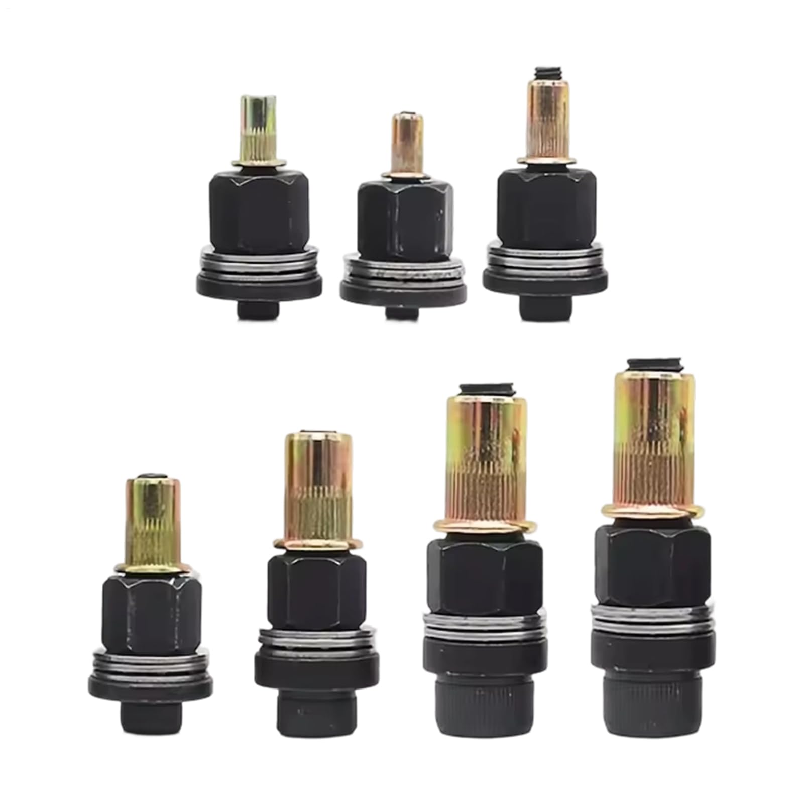 Juego Para Tuercas Remachadas | Adaptador De Inserción Para Taladro, Acero Al Carbono, 7 Piezas - Juego Para Tuercas De Río | Para Talleres Almacenes Reparación Autos Montaje