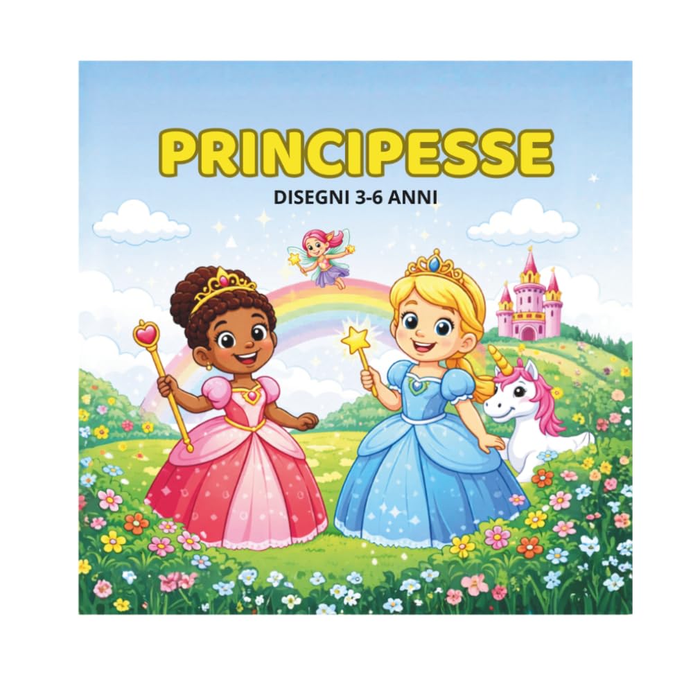 PRINCIPESSE: 30 DISEGNI 3-6 ANNI (Piccoli Artisti — Libri da Colorare per Bambini)