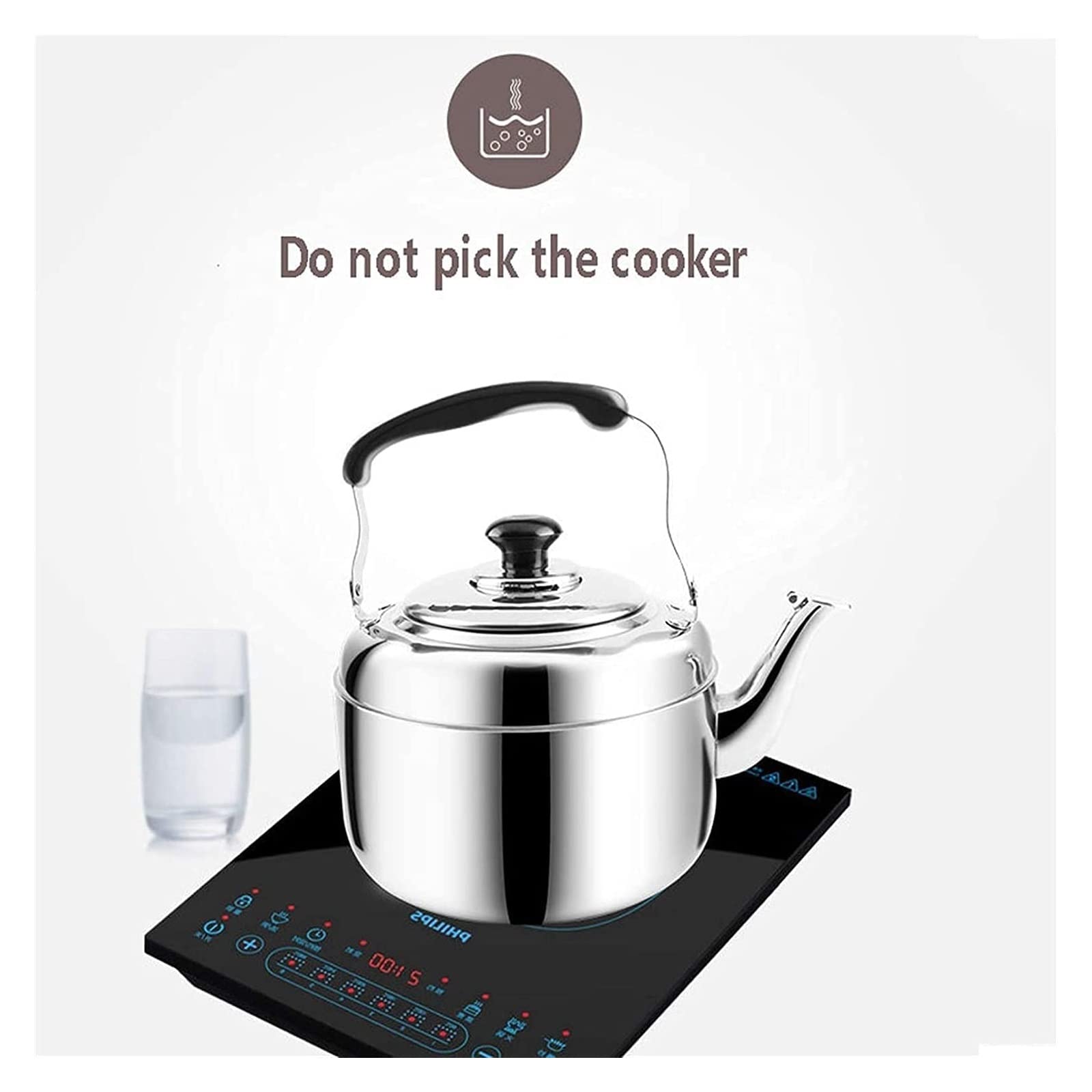 Tea Kettles, Kettle,TeapotWhistling Kettle. Kettle Stove Top Stainless Steel Whistling Tea Kettle for Stove Top Ergonomic Heat- Handle for Heating Milk Camping Kettle(6l)(9.8L)