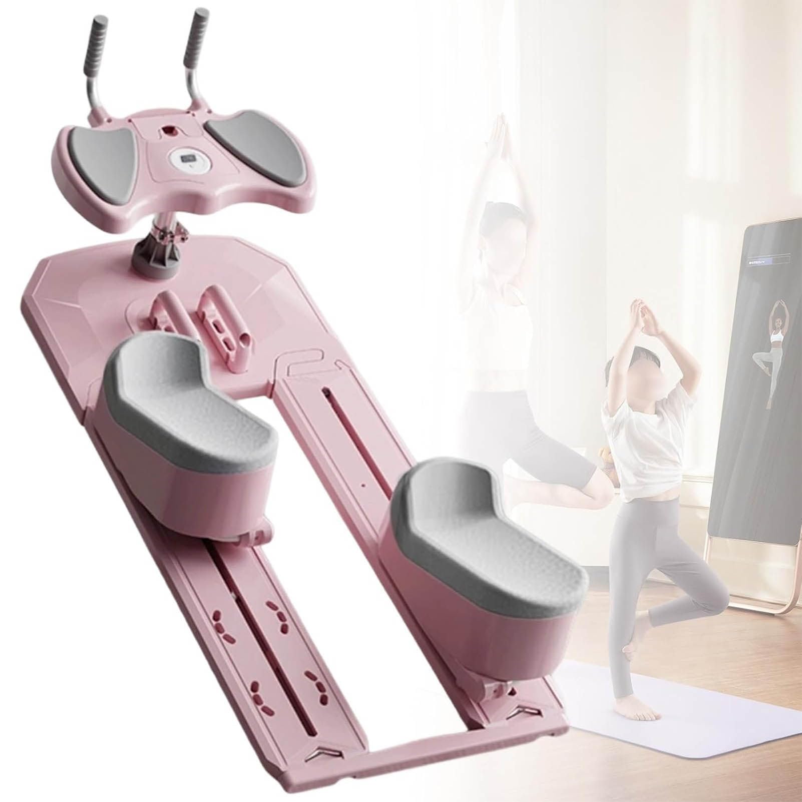 LJLYYDS Crawling Training Machine Noiseless Spine Twist & Stretch Trainer with LED Counter 3 Adjustable Height,xercise Equipment for Lower Back Pain Pink