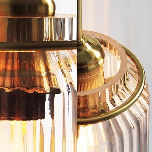 Miniatura 6 de Aplique de pared moderno con pantalla de vidrio con ondas claras, lámpara de pared decorativa para dormitorio, sala de estar, comedor