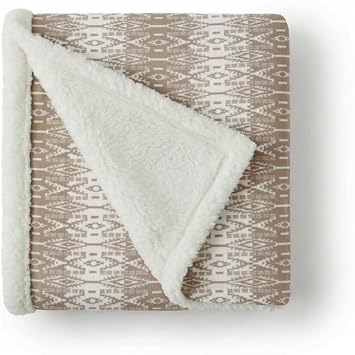 Eddie Bauer Ultra-Plush Collection Throw Blanket-Reversible Sherpa Fleece Cover, Soft & Cozy, Perfect for Bed or Couch, San Juan Oyster