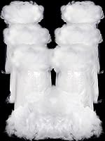 Vista 7 de Riakrum Decoración de nieve falsa de fibra artificial de algodón para nieve, decoración interior esponjosa para decoración de invierno de Navidad