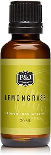 P&J Fragrance Oil Lemongrass 30ml - Candle Scents, Soap Making, Diffuser Oil, Fresh Scent