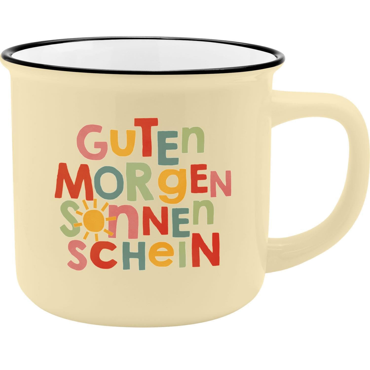 Gruss & Co Multicoloured 74176 Xl Mug With German Text 'Good Morning' Favourite Porcelain Mug With Saying, 55 Cl With Gift Wrap