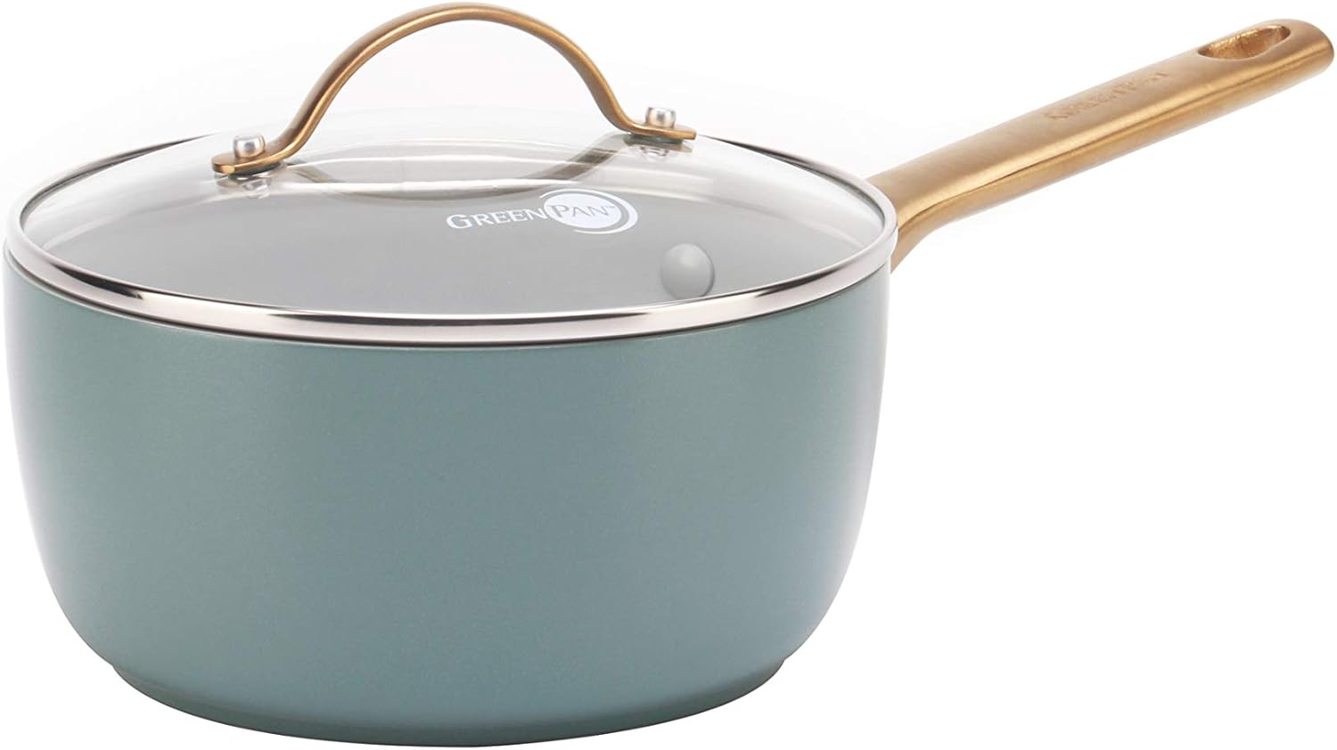 GreenPan Padova Healthy Ceramic Nonstick 18cm Saucepan, Induction Safe