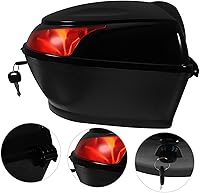 Vista 4 de Caja trasera para motocicleta, repuesto para maletero de gran capacidad, funda de almacenamiento de equipaje con candado, caja superior para casco