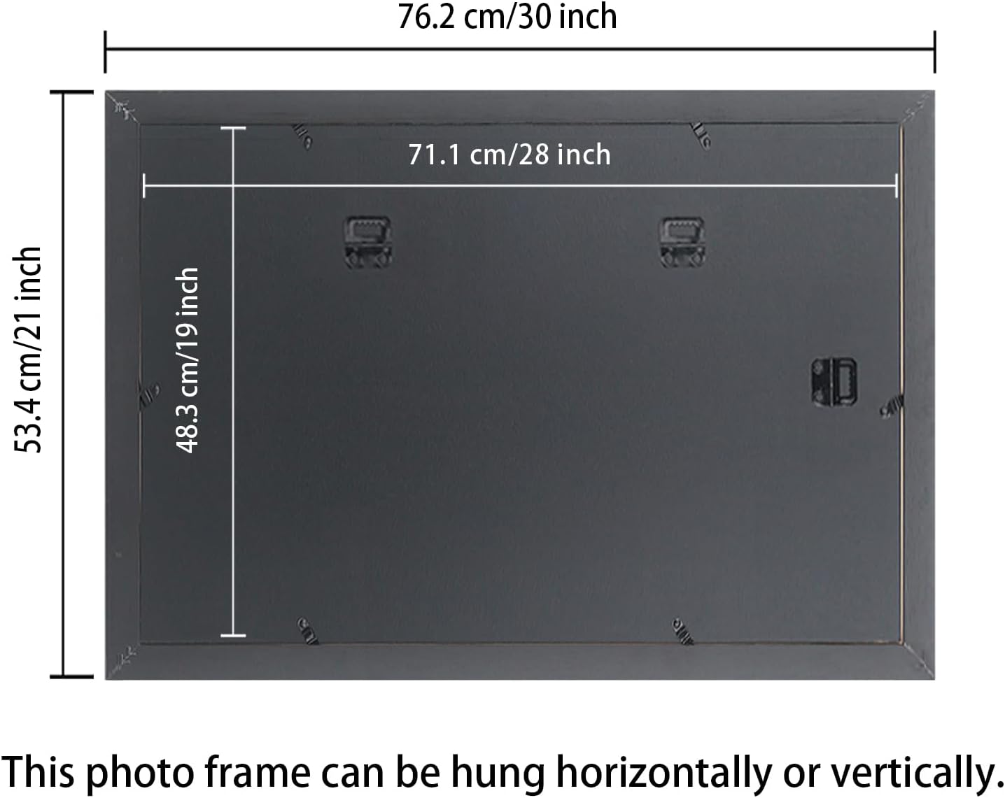 19x28 Panoramic Picture Frames Solid Wood ,With White Mat ,Fit 16x25 inch Photos with Mat or 19x28 without Mat，Poster Frame 19x28Photo Frames Family Wall 16x25 Picture Frame Black (L23B1928W1625)