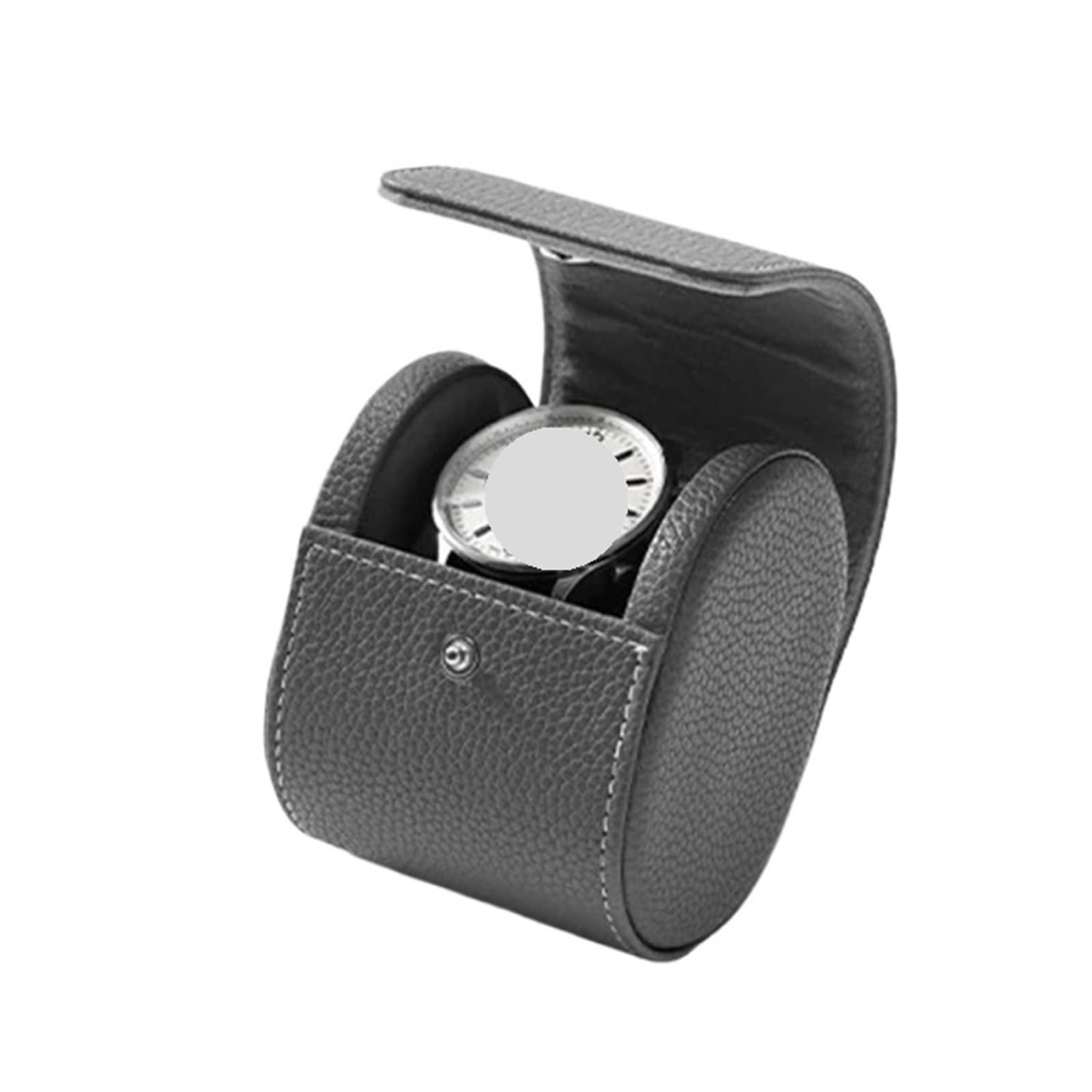 Custodia Singola Da Viaggio for Orologio In Pelle 2 Pezzi Per Orologi | Scatola regalo da uomo for organizer for gioielli da polso di lusso(Gray)