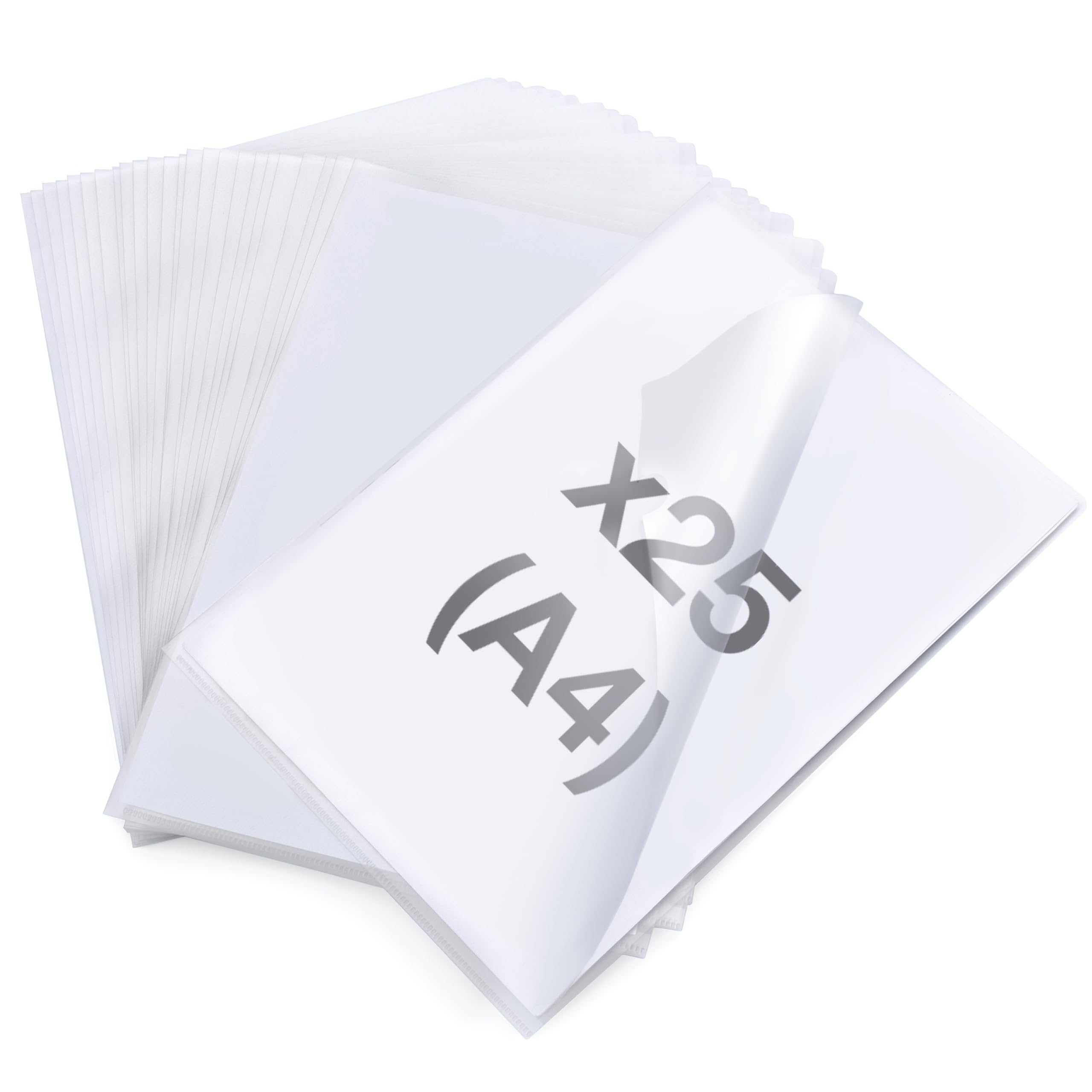 Rapesco 1829 ECO Cut Flush Folders, A4, Transparent, Pack of 25