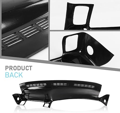 Miniatura 4 de GRAND ORANGE Cubierta moldeada para salpicadero compatible con Chevy Silverado y GMC Sierra Fit 00-06 Tahoe Suburban 2002-2006, color negro