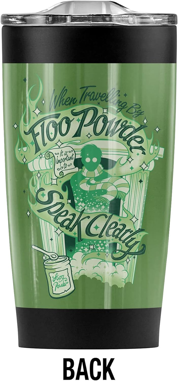 Harry Potter Floo Powder Speak Clearly Stainless Steel Tumbler 20 oz Coffee Travel Mug/Cup, Vacuum Insulated & Double Wall with Leakproof Sliding Lid