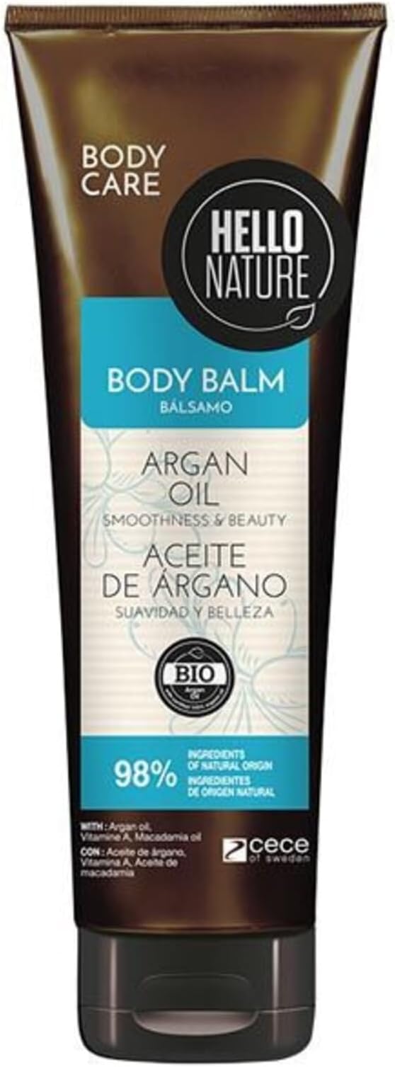 Hello Nature Argon Oil Body Balm | Deeply Moisturizes Softens The Skin | Give A Velvety Touch To Your Skin | 250 Ml
