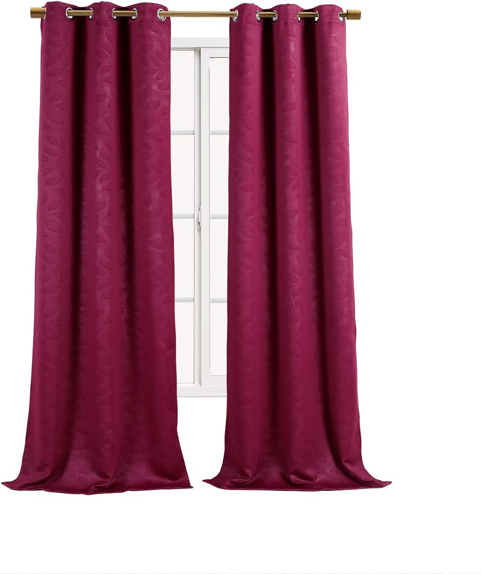 Leafy Virginia 37-Inch Wide x 63-Inch Long, Triple Weave Blackout Rod Pocket Tie-Up Shade for Small Window, Kitchen or Bathroom Balloon Blind, Navy