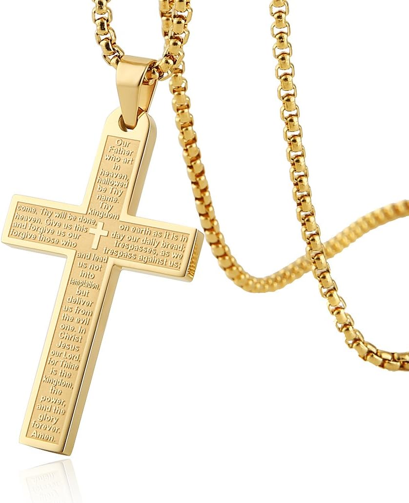 Engraved Cross Necklace