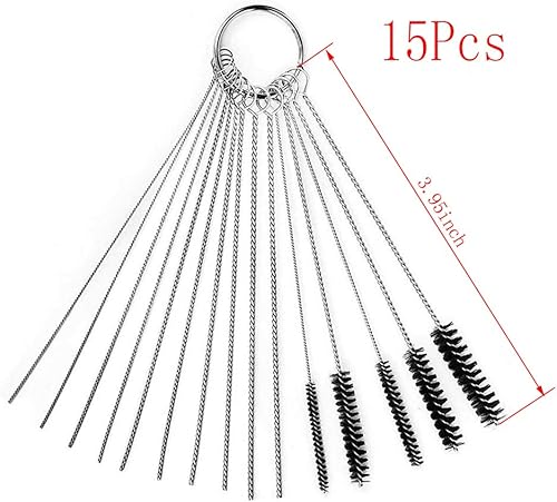 Miniatura 7 de Herramientas de destornillador de ajuste de carburador + kit de agujas de cepillo de limpieza para carburador común de 2 ciclos de carburador de