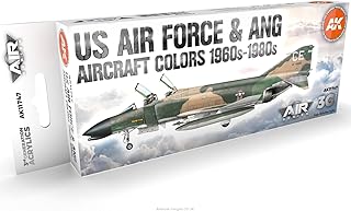 AK Acrylics 3Gen Aircraft Set AK11747 US Air Force & ANG Aircraft 1960s-1980s Set 3G (8x17ml)
