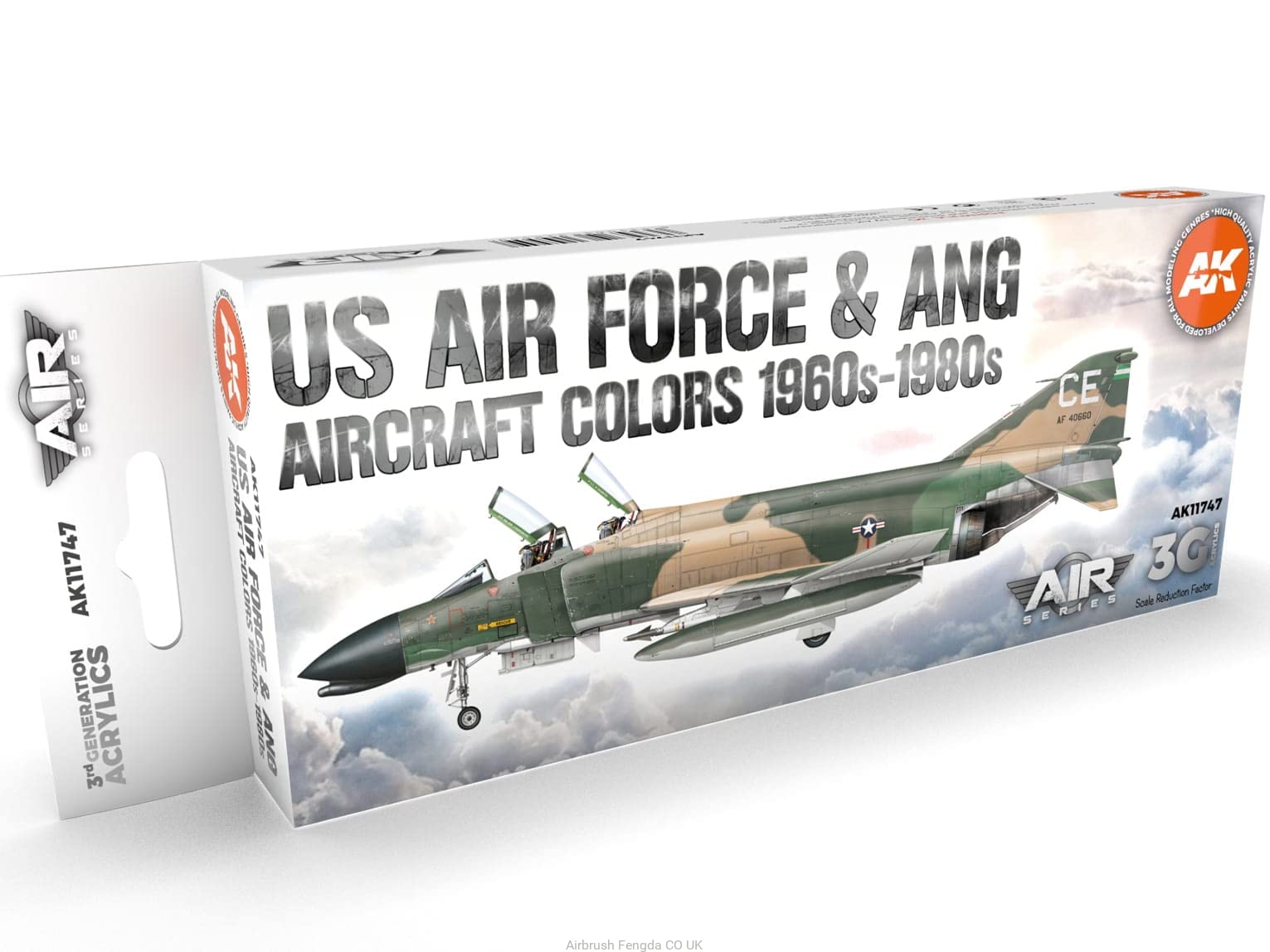 AK Acrylics 3Gen AIRCRAFT SET AK11747 US Air Force & ANG Aircraft 1960s-1980s SET 3G (8x17ml)