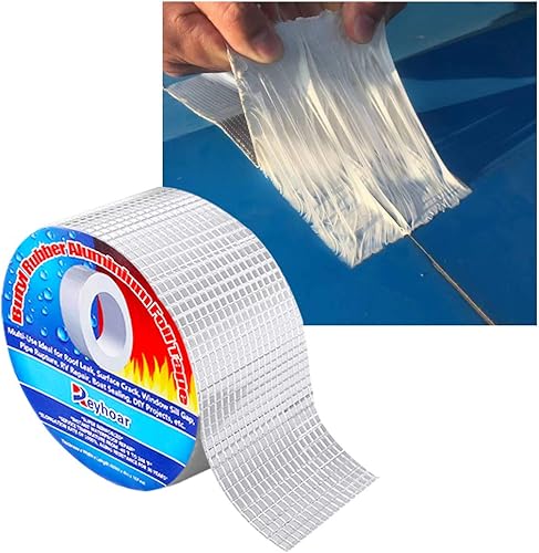 Cinta adhesiva profesional de aluminio de butilo, 4 pulgadas, 16.4 pies, superresistente al agua, para reparación multiusos de conductos de HVAC,