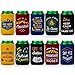 Avery Barn 10pc Mixed Design Camp Theme Neoprene Zipper Sleeve Insulated Beer Can Covers - Set 1: Great Outdoors