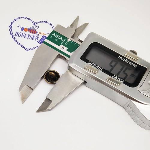 Miniatura 2 de HONEYSEW Botones de costura de capa de aleación de metal de 0.394 in, botones de cúpula de vástago de Mashroom de 100 unidspaquete, platanegrobronce