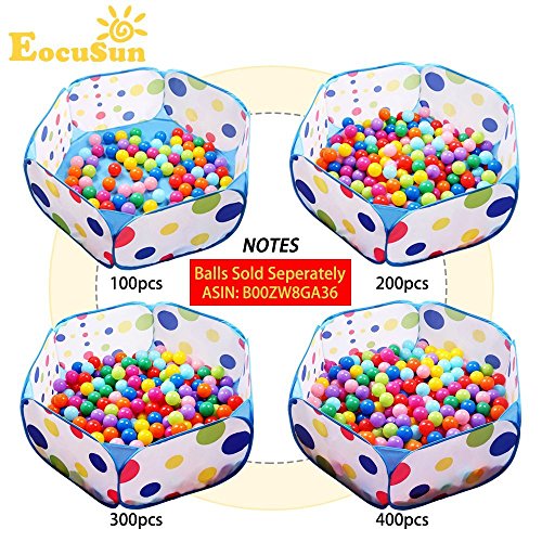 Eocusun Spielzelt, Bällebad Ball Pool Pop up Zelt Kinder Spielzelt, Laufstall Faltbare Ball Pit Bällepool für 1-3 Jährige Baby Kinder im Indoor Outdoor（Nicht Enthalten Bälle）