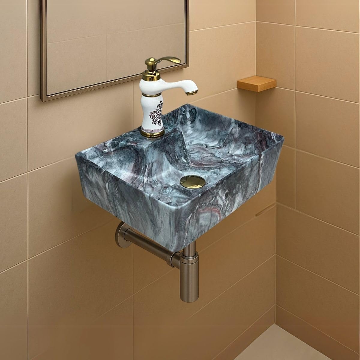 Artiva White Ceramic Wall Mount Basin - FREE SHIPPING -24