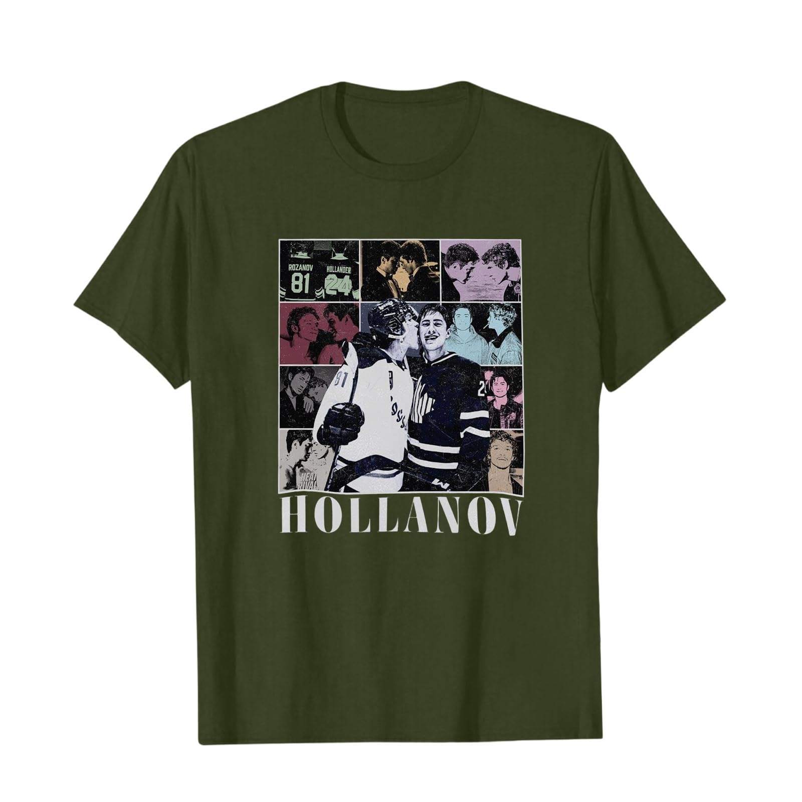 Umiquansome Heated Rivalry Shirt Graphic Tees Crew Neck Short Sleeve Casual Tshirt Merch Unisex for Fans Greens L