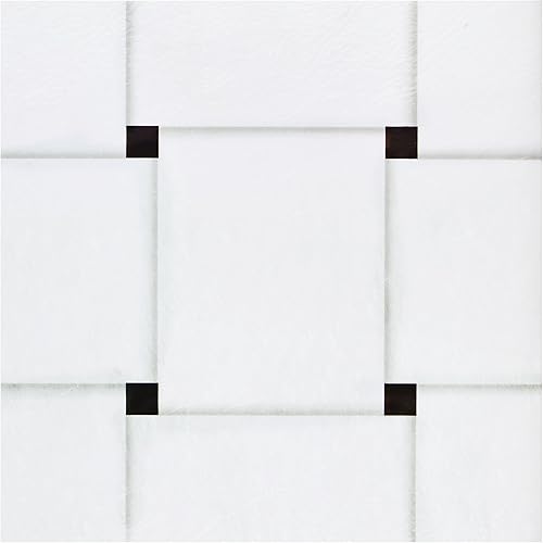 Miniatura 34 de Azulejos de suelo de vinilo autoadhesivos retro de 12 pulgadas, 20 azulejos - 12" x 12", patrón Burch - Despegar y pegar, suelo de bricolaje para