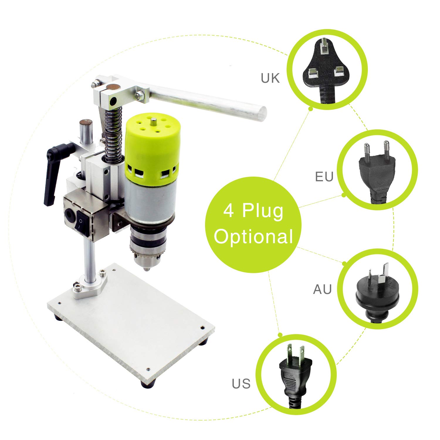 Yofuly Mini-Boormachine Met 7 Snelheden En Mini-Boortafel - Krachtige Bench Drill Voor Hout, Metaal En Doe-het-Zelf Projecten