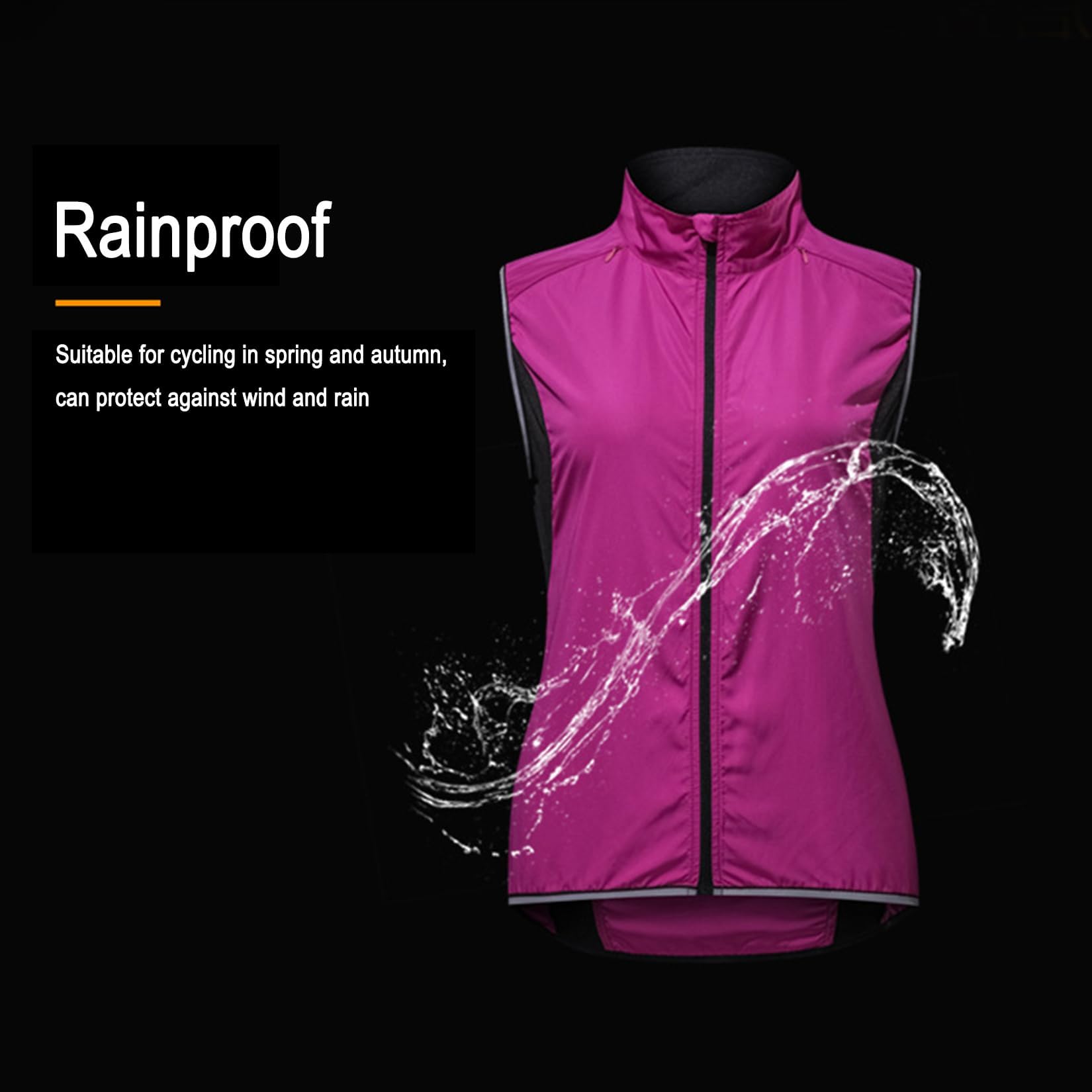 ARMAAN Gilet De Cyclisme Femme Réfléchissant, Respirant, Léger Et Imperméable, Haute Visibilité Sans Manches, Idéal Pour Le Vélo De Montagne Le Jogging Le Cyclisme Et La Course À Pied