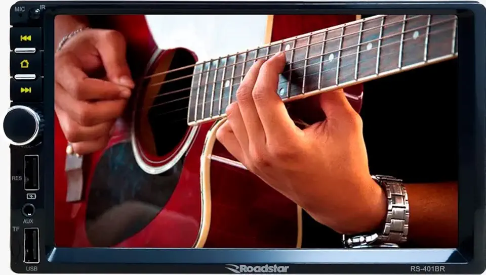 Central Multimídia MP5 Roadstar 7 Polegadas Full Touch 1DIN Espelhamento Android e IOS USB SD Bluetooth - RS401BR MI