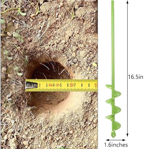 image for TCBWFY Auger Drill Bit for Planting 1.6x16.5inch Extended Length Garde