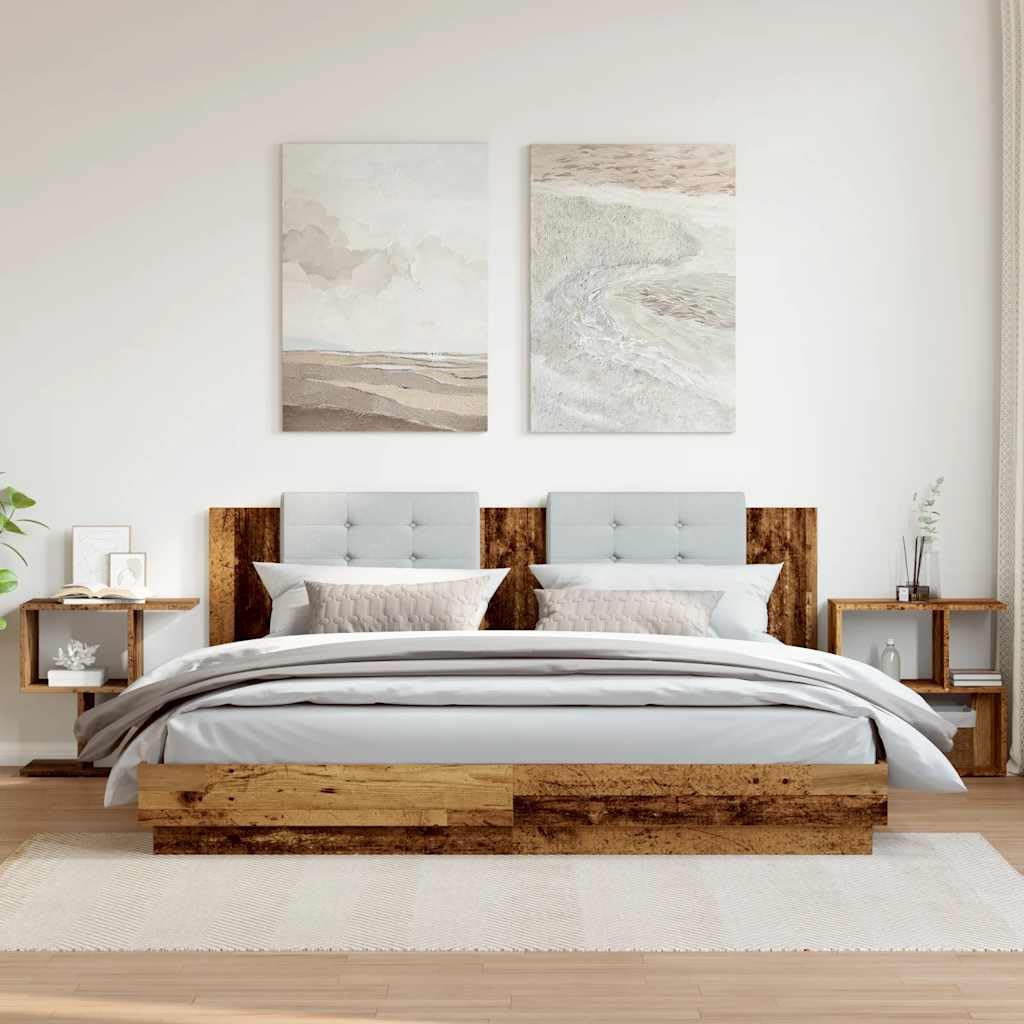 Elegante Nachttische aus Holzwerkstoff mit großer Ablagefläche und Stauraum, Feuchtigkeitsbeständig & Stabile TV-Konsole für Wohnzimmer und Schlafzimmer