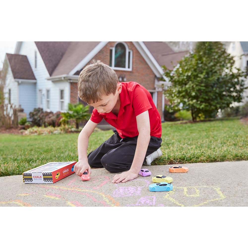 Crocodile Creek Craie de trottoir – Ensemble d'art extérieur pour enfants à partir de 3 ans – Encourage la créativité, le plaisir et le jeu en plein air – Jouets idéaux pour