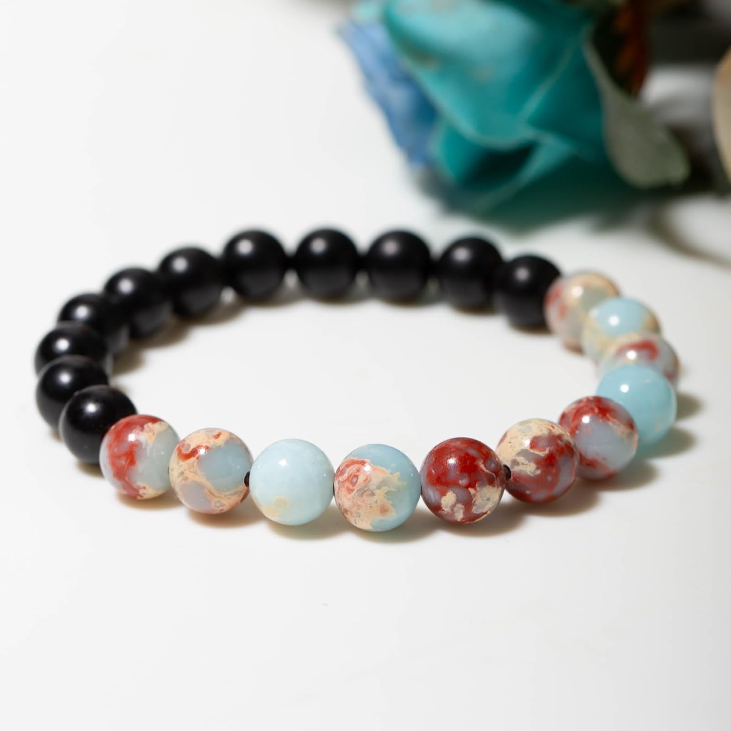 Bead Bracelets for Women and Men, Beaded Stretch Bracelets Elastic,Friendship Bracelets Jewelry - Image 7