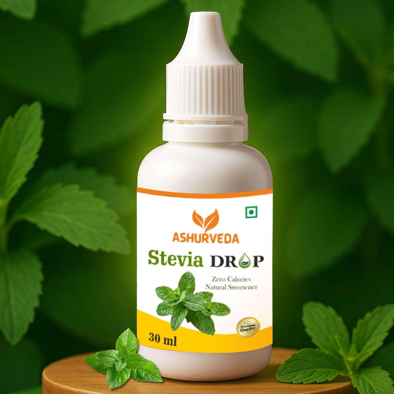 Ashurveda Stevia Drops 30 ml | Natural Plant-Based Sweetener for Beverages & Recipes | Zero Calorie Sugar Substitute | Ideal for Daily Use & Balanced Lifestyle | No Artificial Additives 1