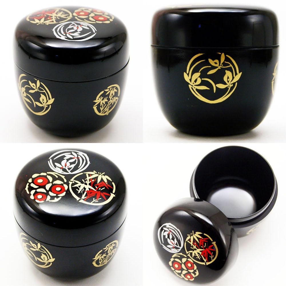 Amazon | 千歳盆 茶櫃10点セット 抹茶茶碗 棗 花丸 建水 織部 茶筅