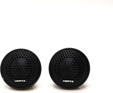 HERTZ Mille Pro Series MP-283 Pair of 1.38 PRO Tweeters with Neodymium Magnets | Tetolon Dome, Neodymium Magnet, 4 Ohm, 28 mm Coil, 91 dB, Crossover Included, 1000-25000 Hz, Grills Included