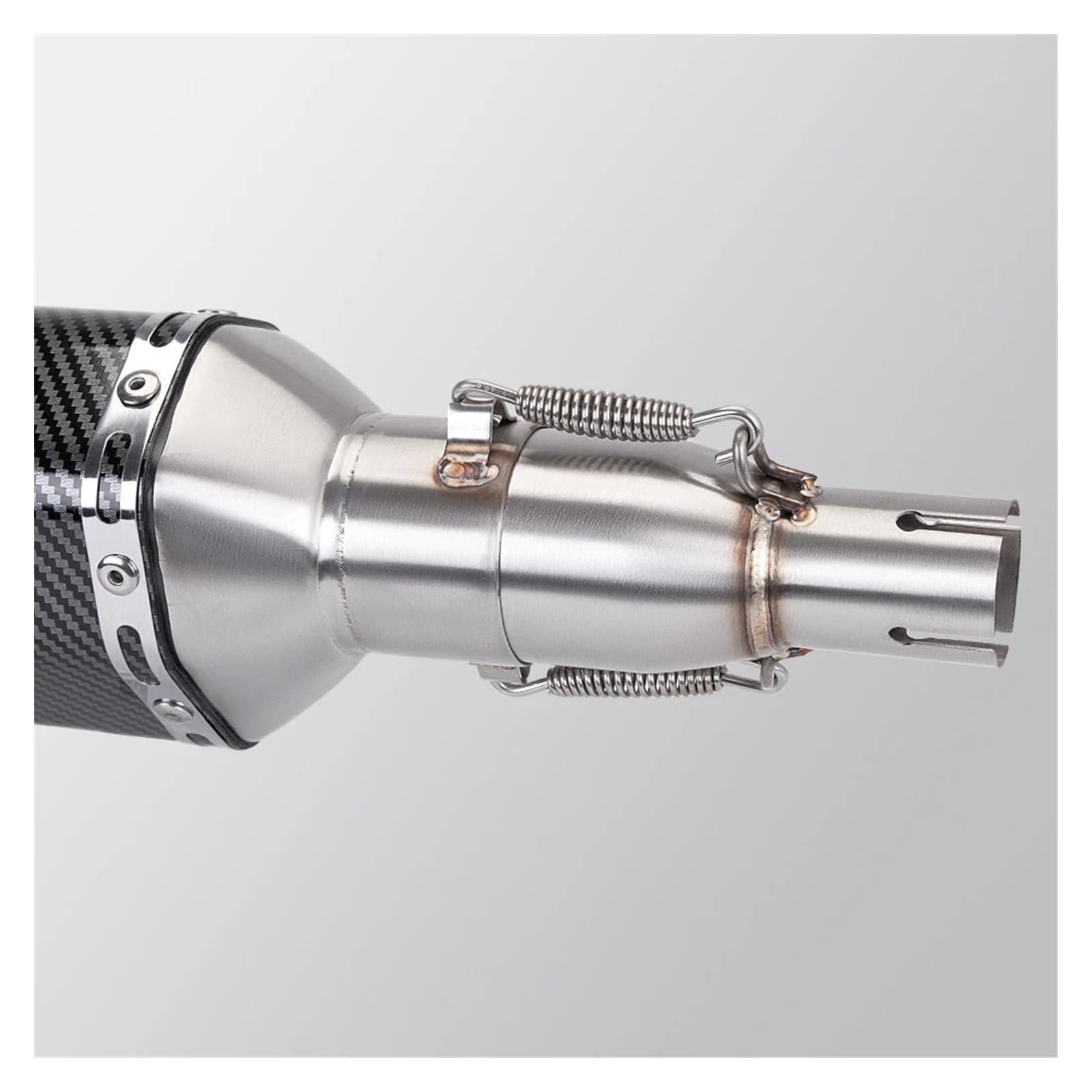 Silenziatore tubi scarico Tubo Di Scarico Modificato Per Moto, Adatto Per Adattatore Da 28-45 Mm, Tubo Di Collegamento Centrale Da 51 Mm, Marmitte Di Scarico Per Moto.