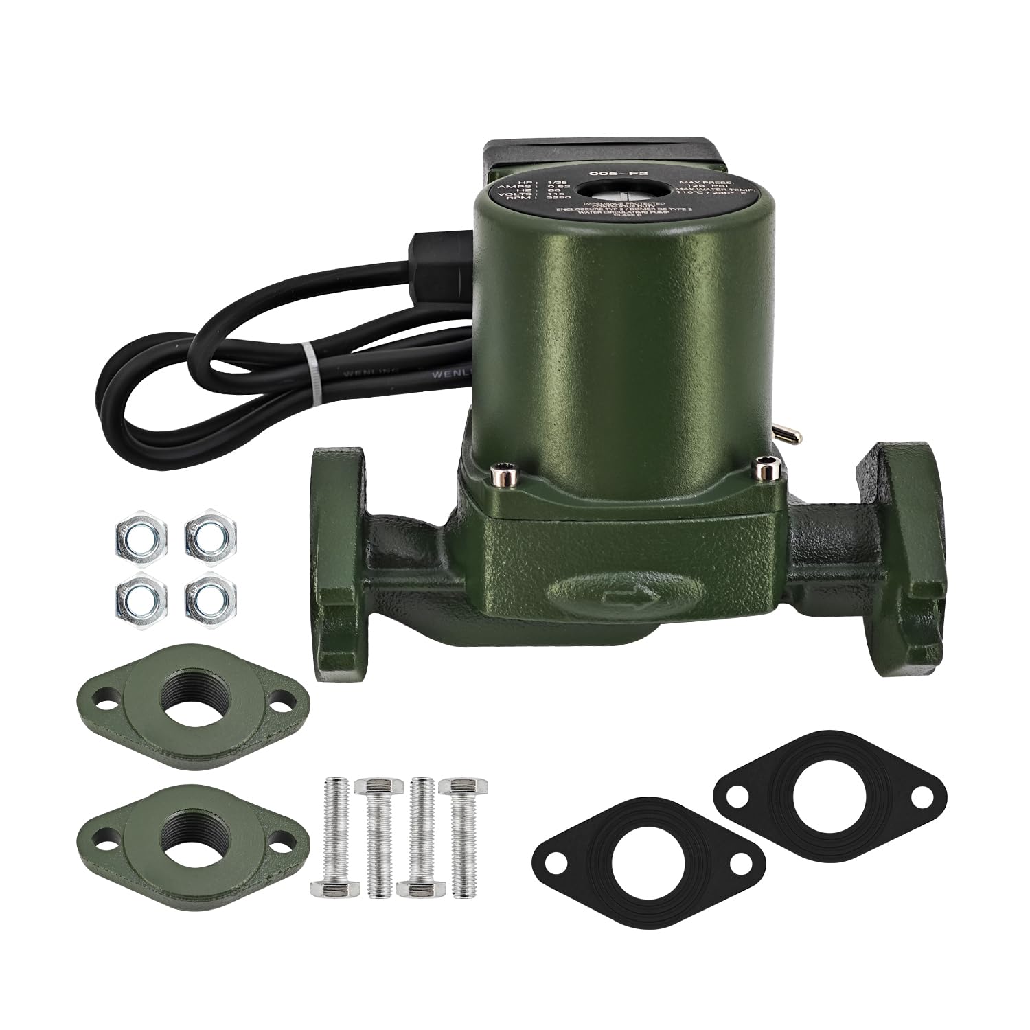 Żeliwna pompa cyrkulacyjna 1/35HP 0,52A 3250RPM do lekkich zastosowań mieszkalnych i komercyjnych zastępuje obieg wody 005-F2