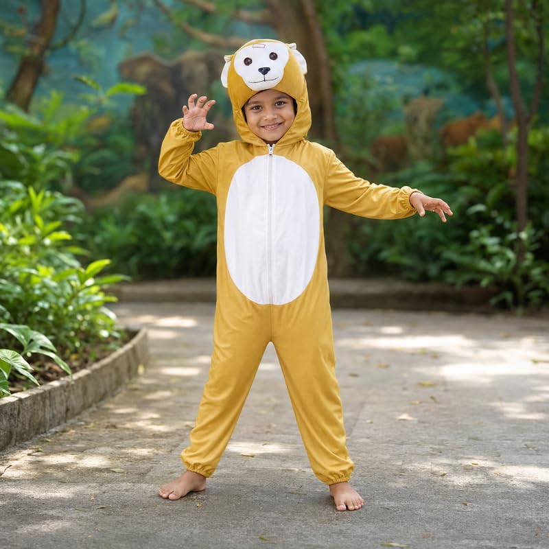 Image of Animal Costume for Kids | Plush Fancy Dress Costume for Boys & Girls |School Fancy Dress, Annual Day, Jungle Theme, Role Play, Halloween & Birthday Party