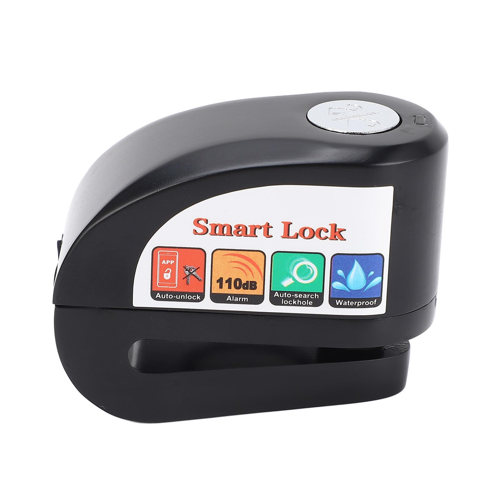 Bloque-Disque D'alarme, Antivol de Frein de Roue de Moto avec Déverrouillage Bluetooth, Positionnement Automatique, pour Vélos, Vélos électriques, Motos
