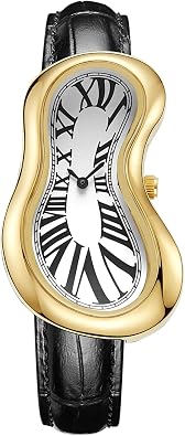 PINTIME Melting Style Luxury Quartz Watch - Surrealist Art Analog Wristwatch for Men and Women