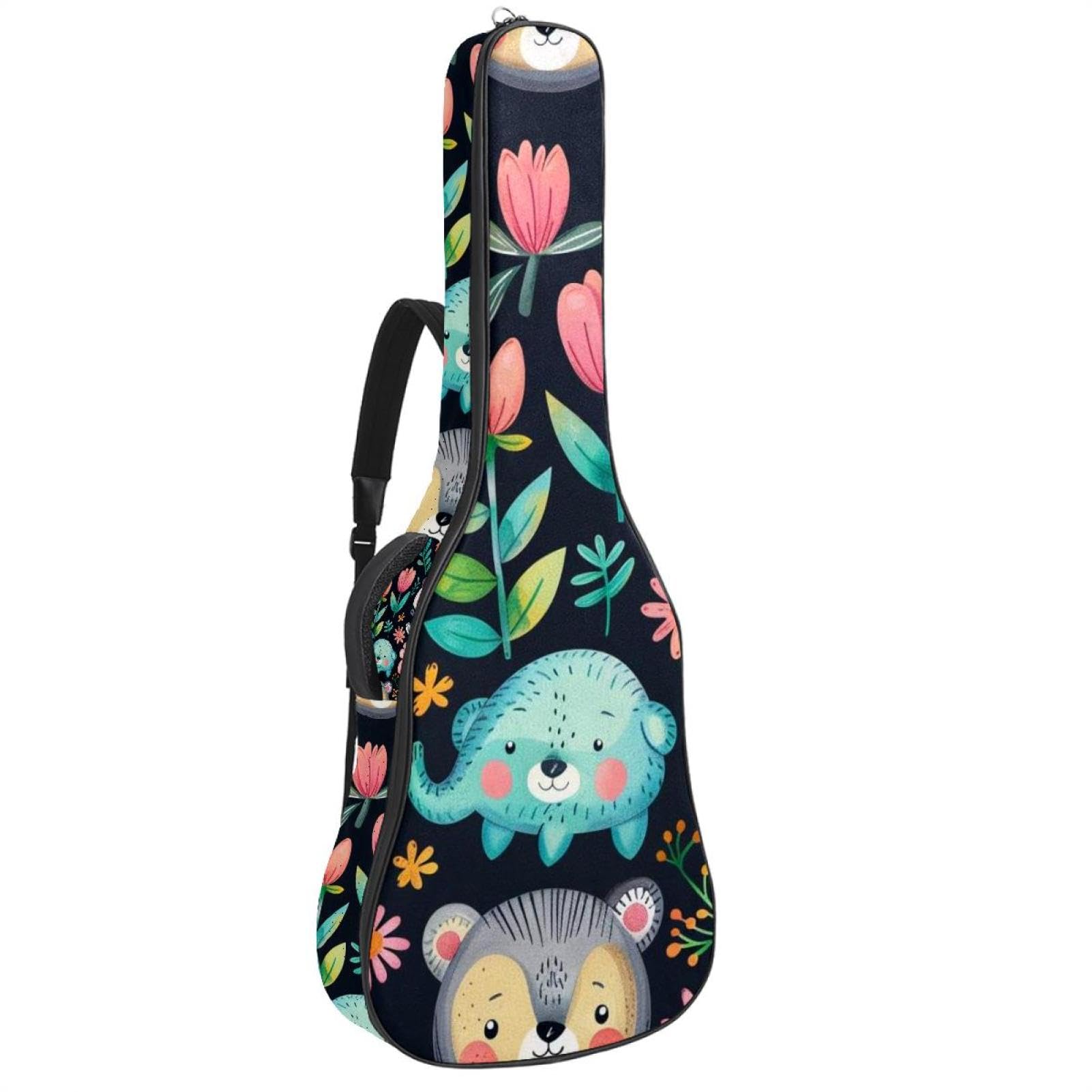 Housse guitare basse dessin animé étui imperméable éponge épaisse - 8