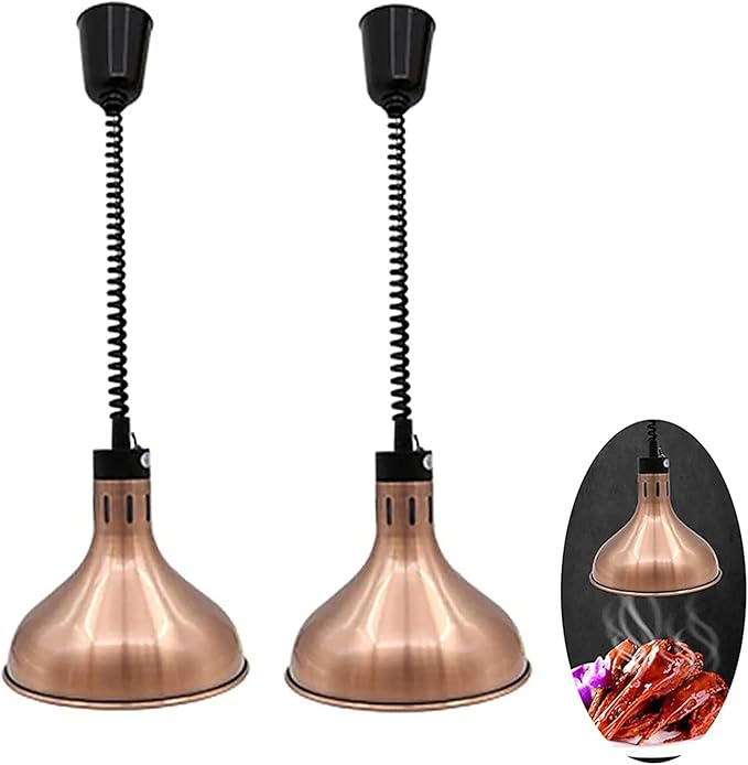 Amazon.co.jp 吊り下げ式フードウォーマーランプ、食品ヒートランプ商業用、電球250W付き食品ヒートランプウォーマー、75