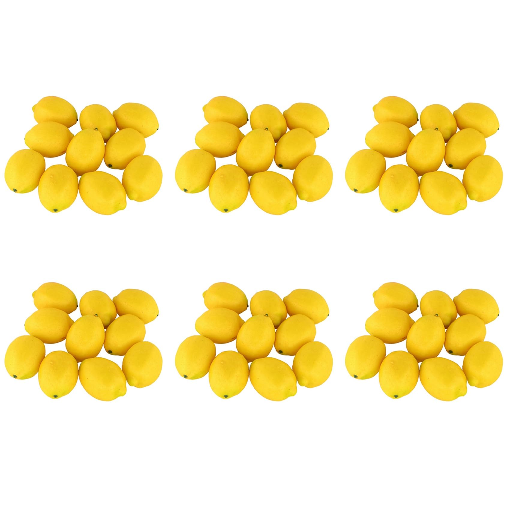 Vjsujehgy Fake Fruit Home House Kitchen Party Decoration Artificial Lifelike Simulation Yellow Lemon 60pcs Set
