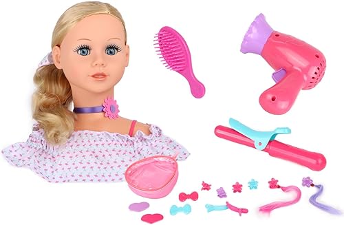 Miniatura 2 de Gigo Gi-Go - Juego de cabeza para peinar, color rosa