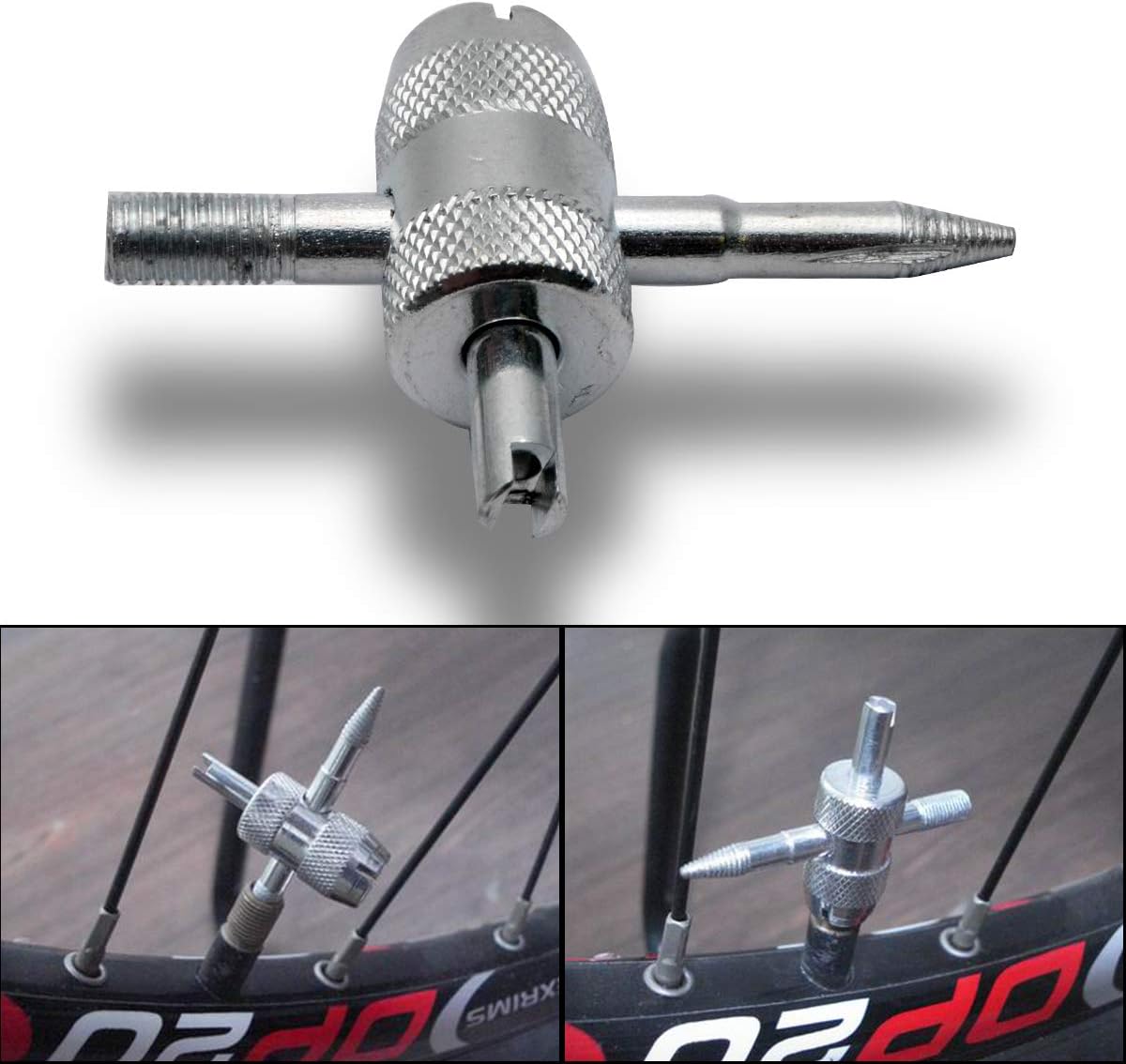 3pcs/Set Tyre Valve Stem Puller Base Quick Remover Tire Valve Installer Repair Tools Set(Tyre Valve Puller+Tyre Valve Core Remover+4 in 1 Repair Tool)