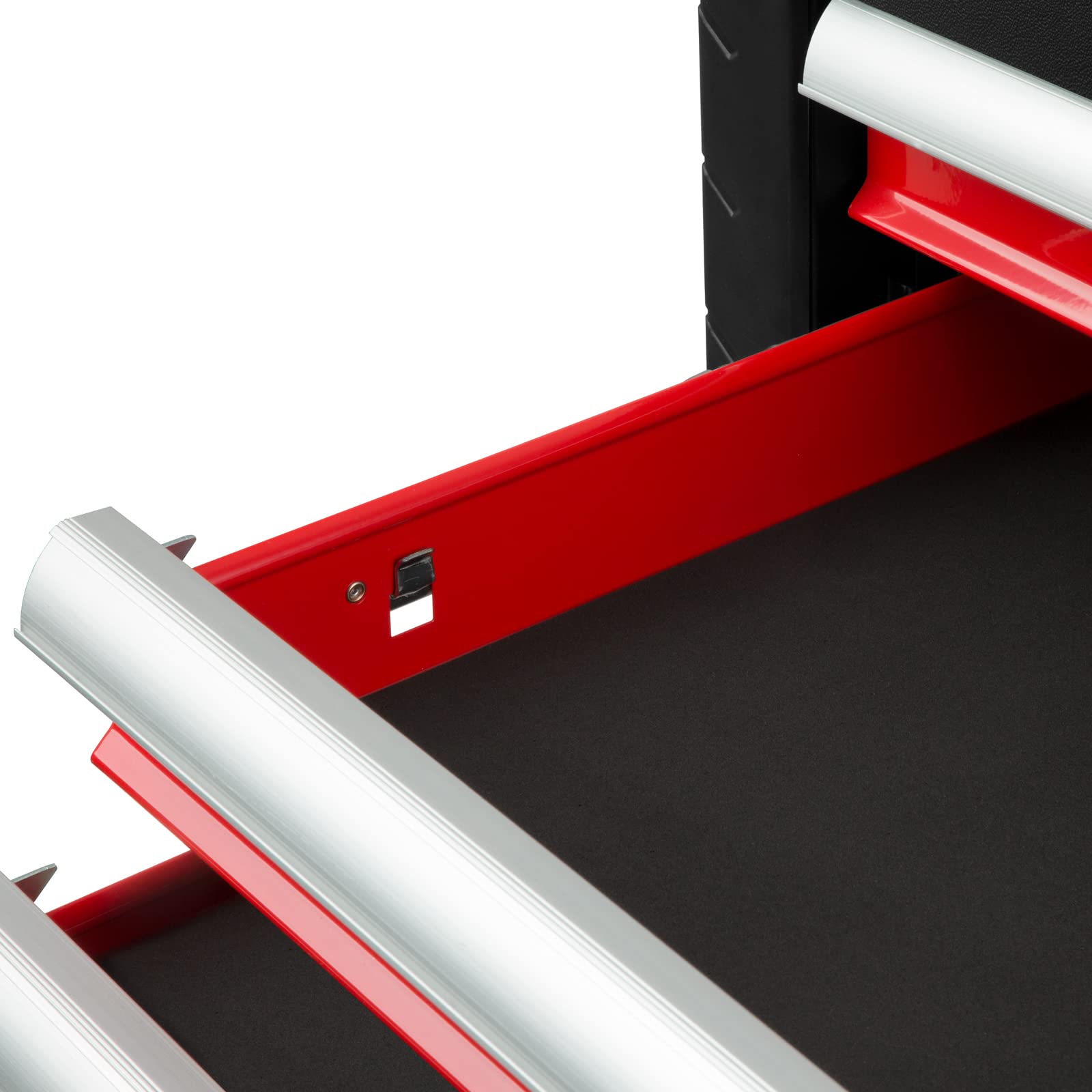 EBERTH - Caja de herramientas sin herramientas (3 cajones sobre rodamiento de bolas, 2 prácticas asas de almacenamiento, gran superficie de almacenamiento, bloqueable, metal pintado en polvo